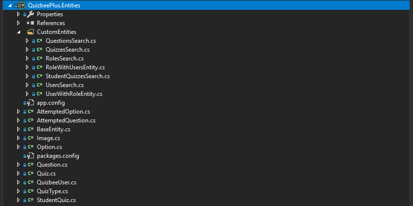 QuizbeePlus Entities Architecture